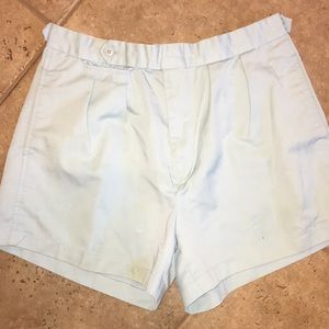 Vintage White Oak Light Blue Pleated Tennis Shorts